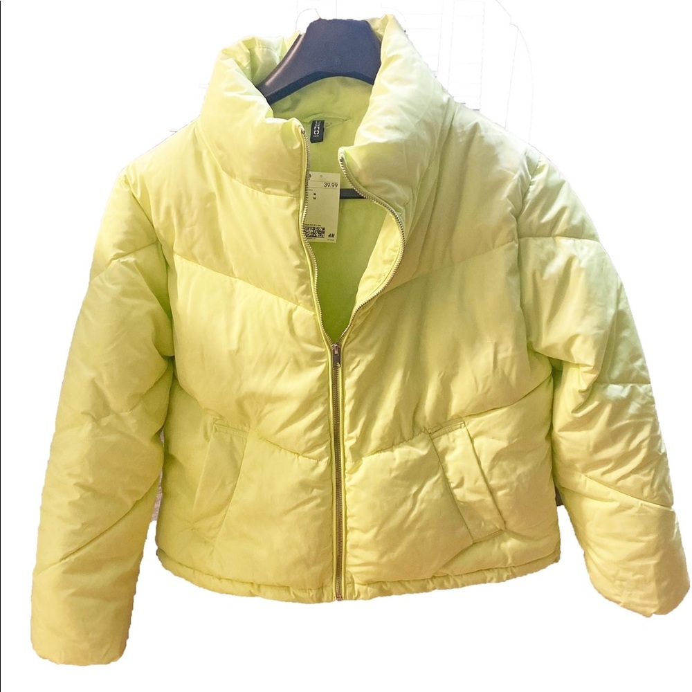 H & M Neon Winter Puffer Jacket Medium